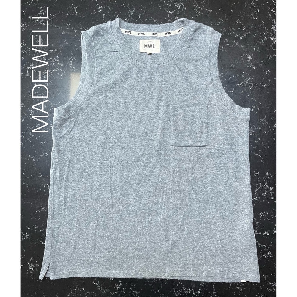 Madewell MWL line  -  gray, sleeveless tee